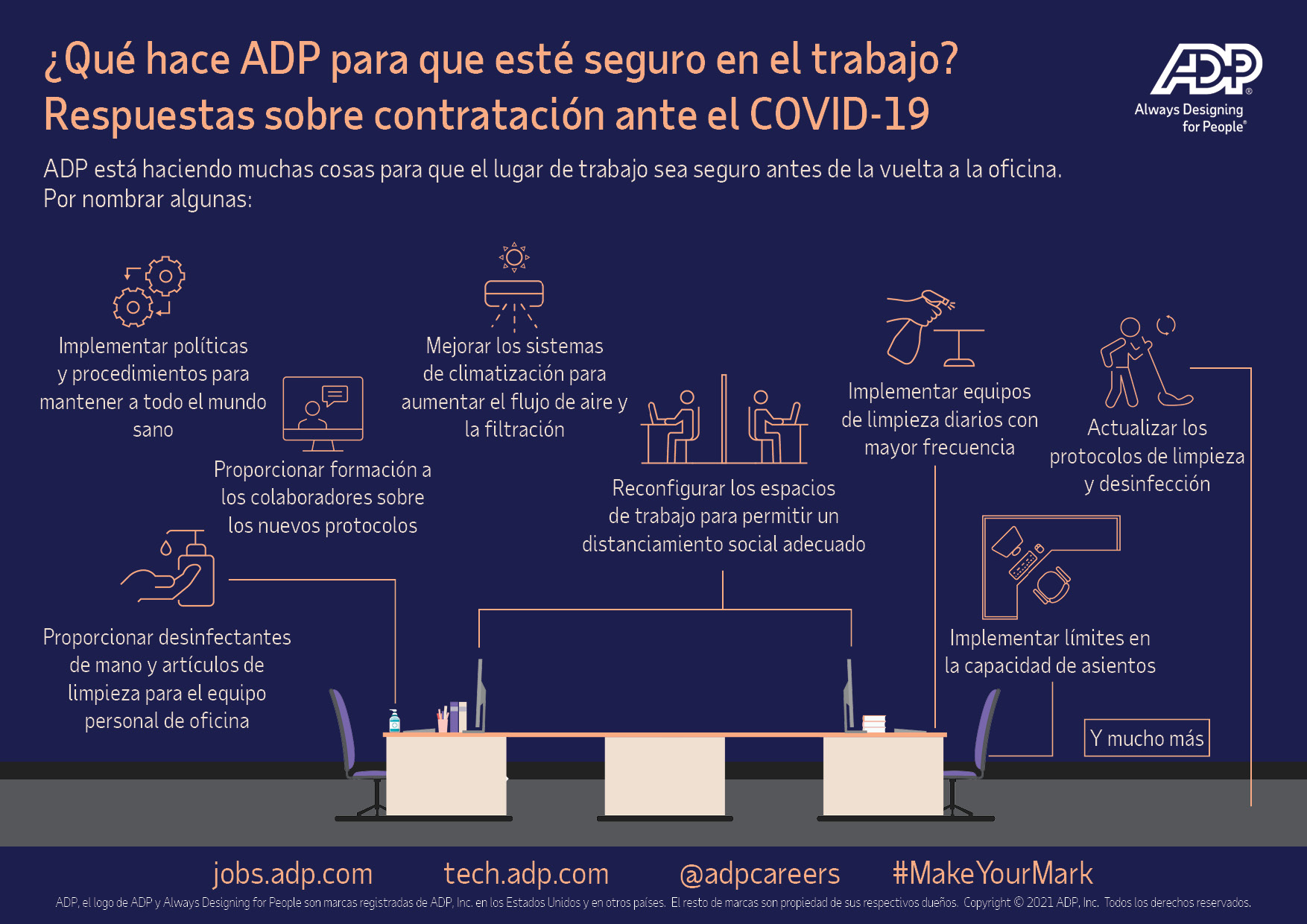 ¿Qué hace ADP para que esté seguro en el trabajo?
