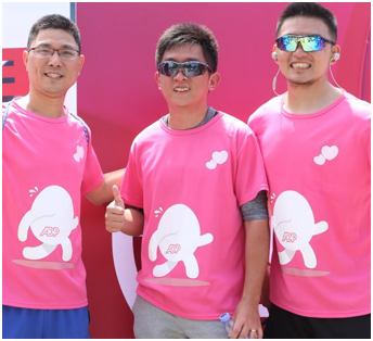 three male ADP associates from the 50km Egg Walkathon