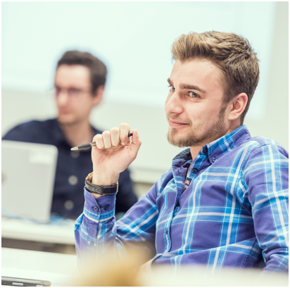 ADP associate seated at a conference table