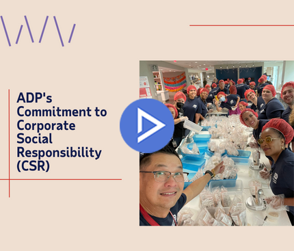 ADP Commitment to Corporate Social Responsibility (CSR) video
